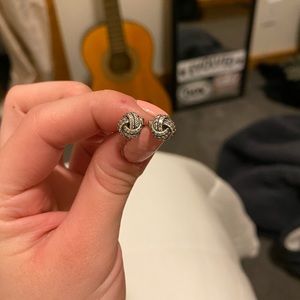Pandora shimmering knot earrings